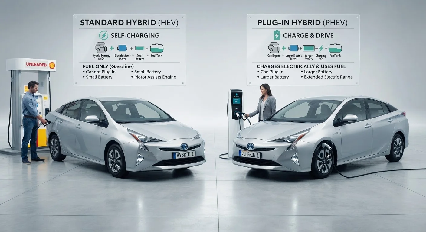 Hybrid vs. Plug-In Hybrid: Two Technologies That Work Differently